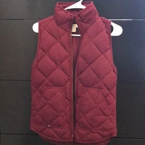Maroon J Crew Vest